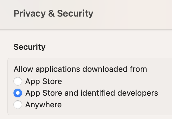 Privacy and Security Settings